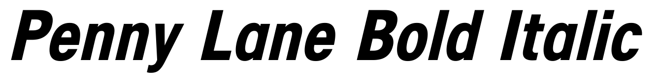 Penny Lane Bold Italic